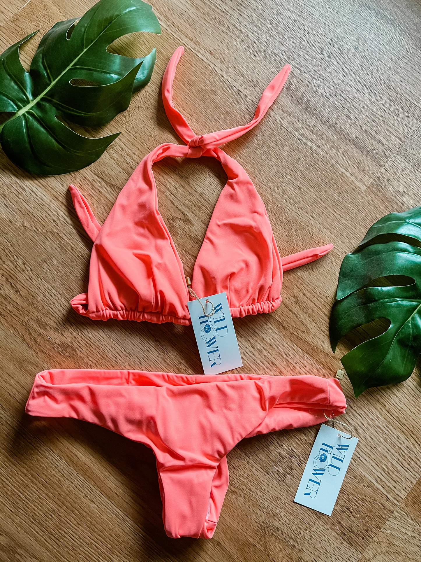 Daisy Bottom - Coral - Wild Flower Swimwear